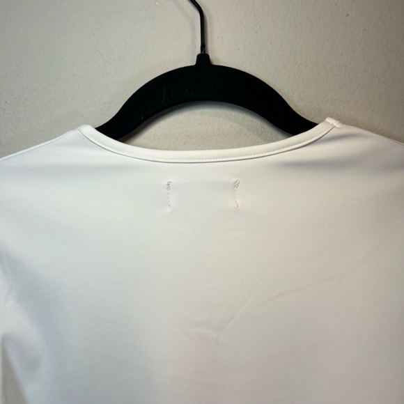 Edikted Women's Top Long Sleeve Shirt White Ivory Round Neck Stretch Soft Medium - Picture 8 of 10